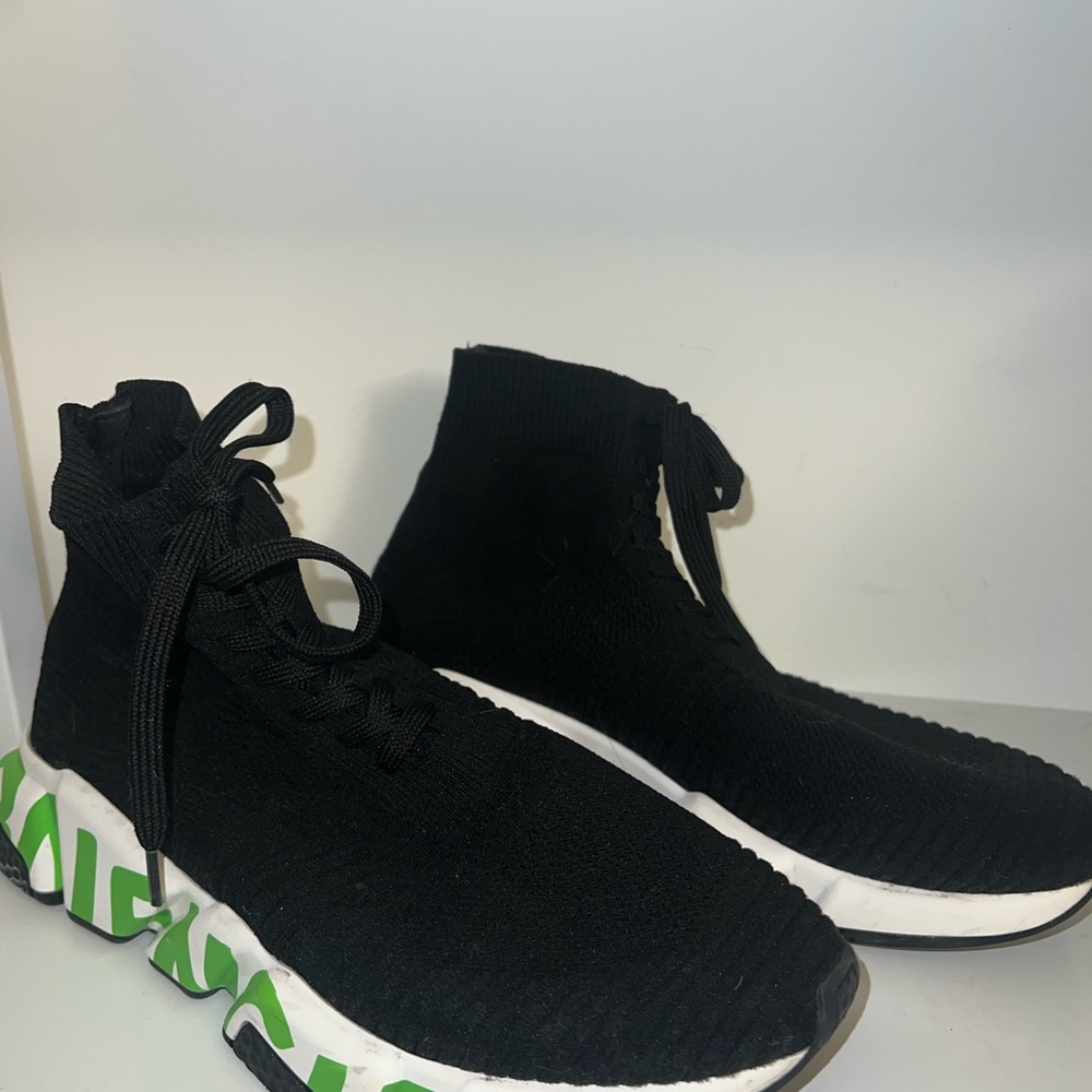 Balenciaga Graffiti Lace Up Tie Speed Sneaker